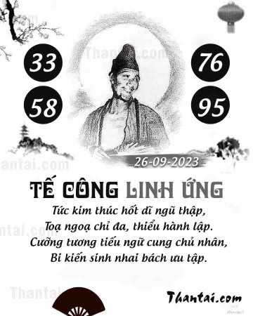 TẾ CÔNG LINH ỨNG 26/09/2023