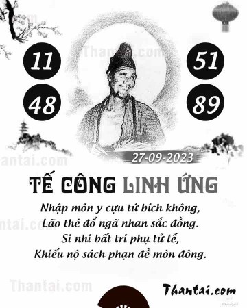 TẾ CÔNG LINH ỨNG 27/09/2023