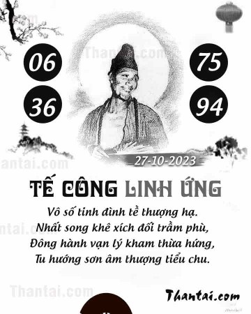 TẾ CÔNG LINH ỨNG 27/10/2023