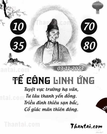 TẾ CÔNG LINH ỨNG 03/11/2023