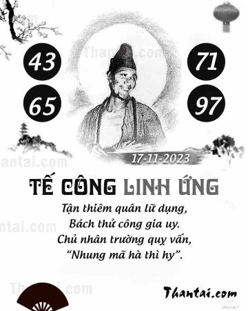 TẾ CÔNG LINH ỨNG 17/11/2023