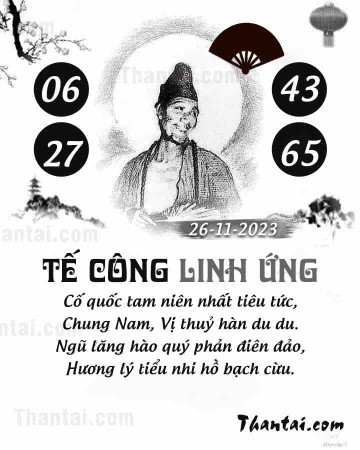 TẾ CÔNG LINH ỨNG 26/11/2023