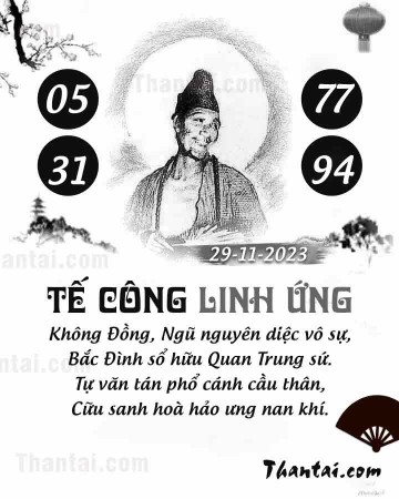 TẾ CÔNG LINH ỨNG 29/11/2023