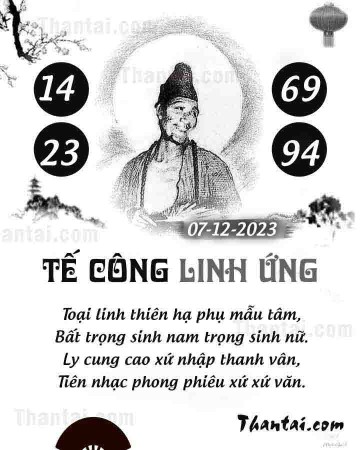 TẾ CÔNG LINH ỨNG 07/12/2023