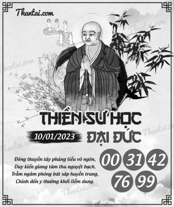 THIỀN SƯ HỌC ĐẠI ĐỨC 10/01/2023