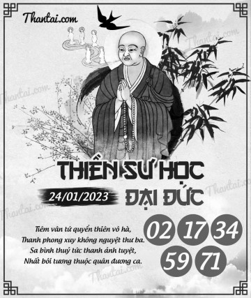 THIỀN SƯ HỌC ĐẠI ĐỨC 24/01/2023