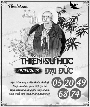 THIỀN SƯ HỌC ĐẠI ĐỨC 29/03/2023