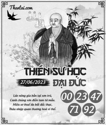 THIỀN SƯ HỌC ĐẠI ĐỨC 27/06/2023