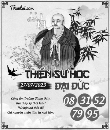 THIỀN SƯ HỌC ĐẠI ĐỨC 27/07/2023