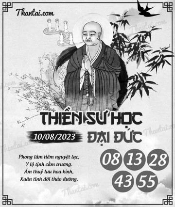 THIỀN SƯ HỌC ĐẠI ĐỨC 10/08/2023