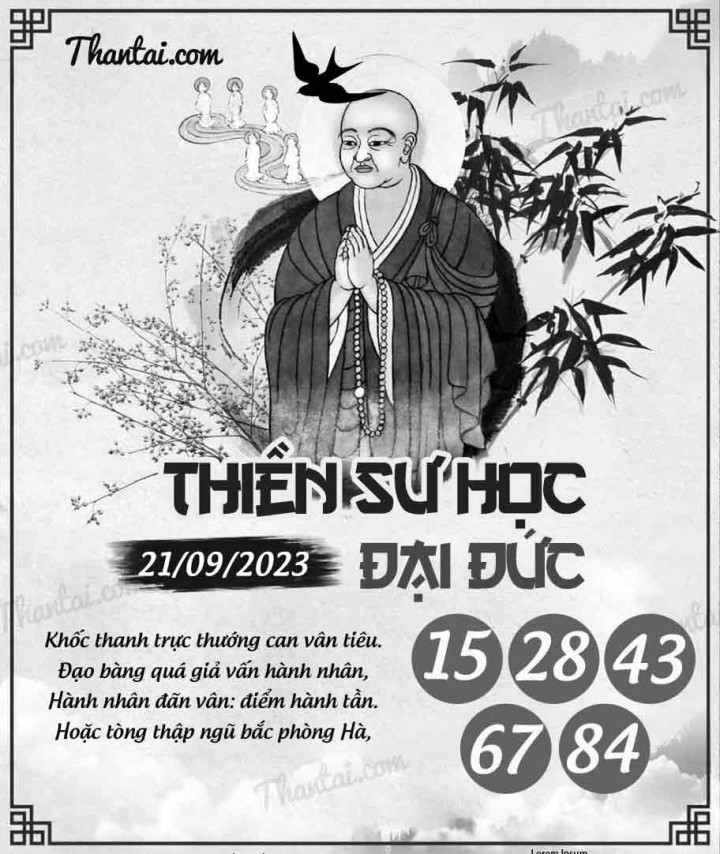 THIỀN SƯ HỌC ĐẠI ĐỨC 06/09/2023