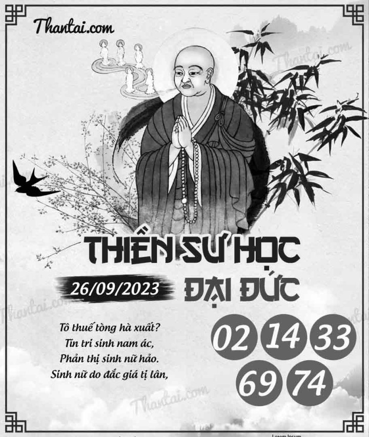THIỀN SƯ HỌC ĐẠI ĐỨC 11/09/2023