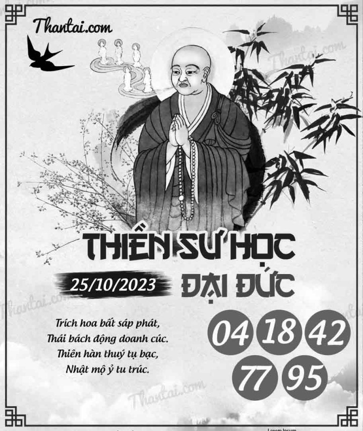 THIỀN SƯ HỌC ĐẠI ĐỨC 10/10/2023
