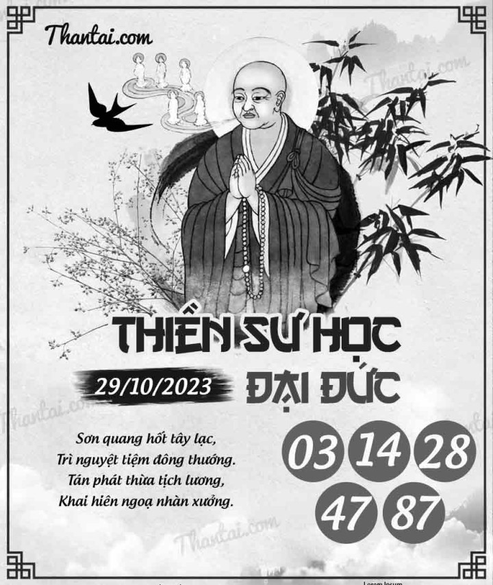 THIỀN SƯ HỌC ĐẠI ĐỨC 14/10/2023