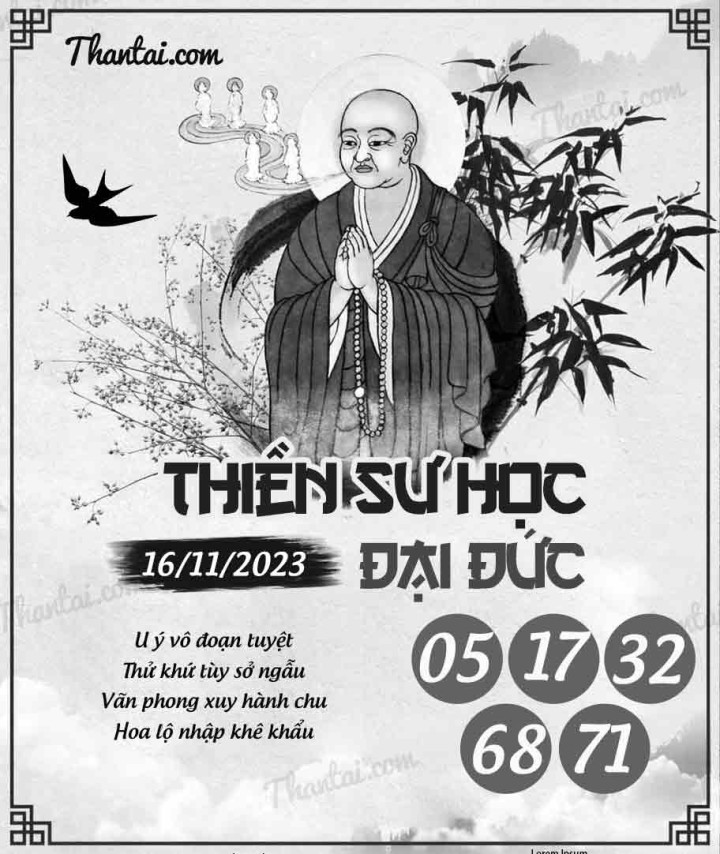 THIỀN SƯ HỌC ĐẠI ĐỨC 01/11/2023