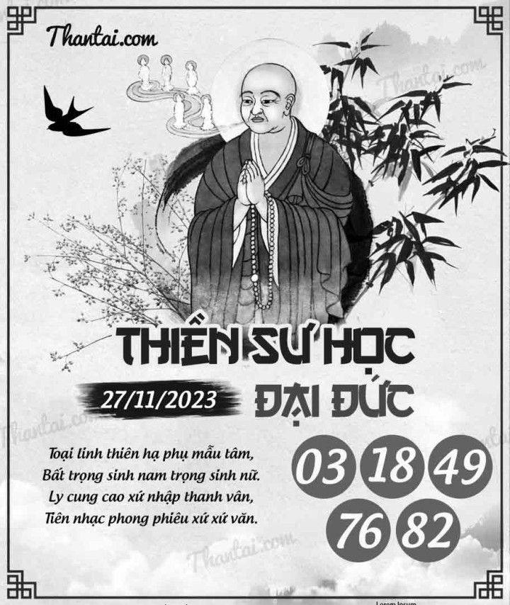 THIỀN SƯ HỌC ĐẠI ĐỨC 12/11/2023