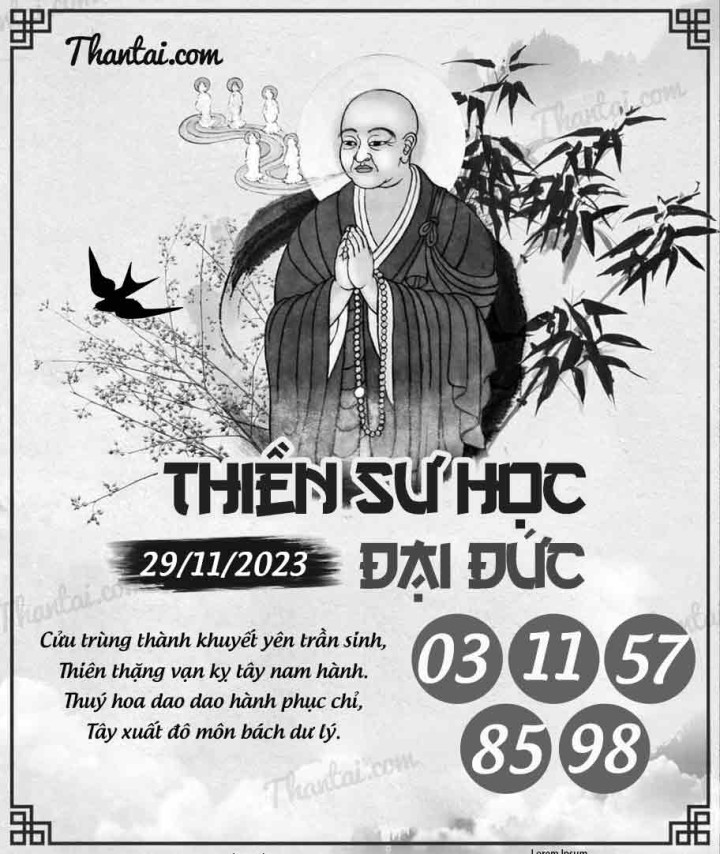 THIỀN SƯ HỌC ĐẠI ĐỨC 14/11/2023
