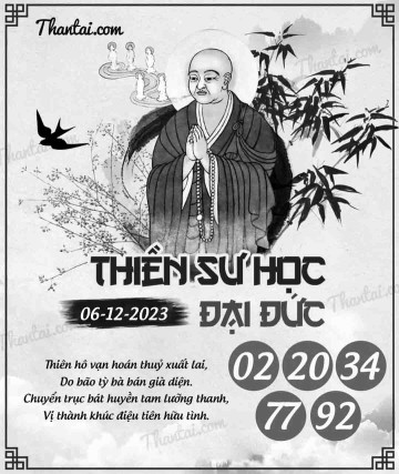 THIỀN SƯ HỌC ĐẠI ĐỨC 06/12/2023