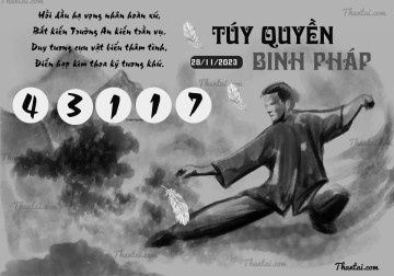 TÚY QUYỀN BINH PHÁP 28/11/2023