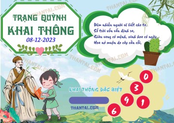 Trạng Quỳnh Khai Thông 08/12/2023