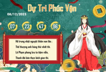 DỰ TRI PHÚC VẬN 08/12/2023