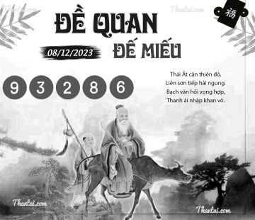 ĐỀ QUAN ĐẾ MIẾU 08/12/2023