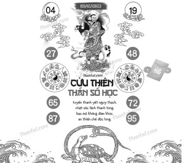 CỬU THIÊN THẦN SỐ HỌC 09/12/2023