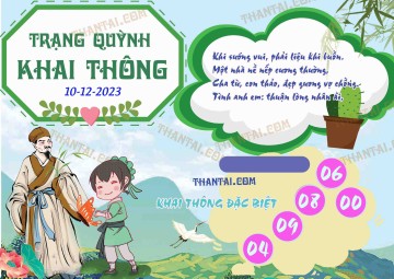 Trạng Quỳnh Khai Thông 10/12/2023