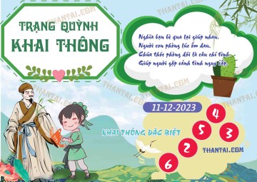 Trạng Quỳnh Khai Thông 11/12/2023