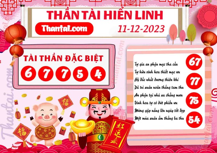 THẦN TÀI HIỂN LINH 26/11/2023