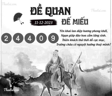 ĐỀ QUAN ĐẾ MIẾU 11/12/2023