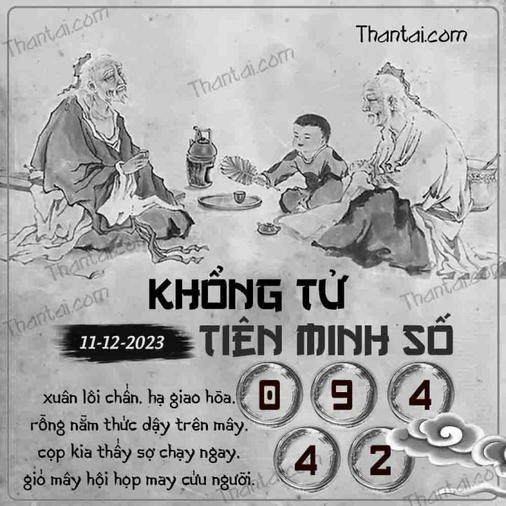 KHỔNG TỬ TIÊN MINH SỐ 26/11/2023