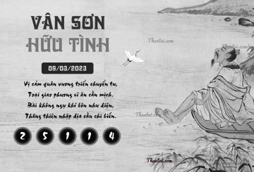 VÂN SƠN HỮU TÌNH 09/03/2023