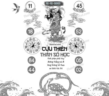 CỬU THIÊN THẦN SỐ HỌC 12/12/2023