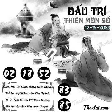 ĐẤU TRÍ THIÊN MÔN SỐ 12/12/2023