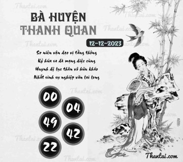 BÀ HUYỆN THANH QUAN 12/12/2023