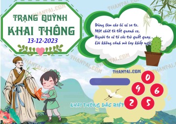 Trạng Quỳnh Khai Thông 13/12/2023