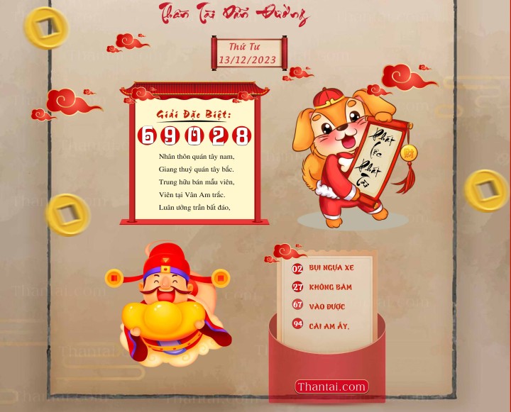 THẦN TÀI DẪN ĐƯỜNG 28/11/2023
