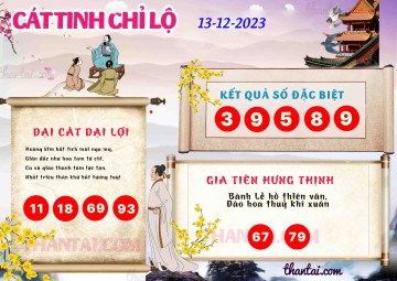 CÁT TINH CHỈ LỘ 13/12/2023