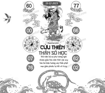 CỬU THIÊN THẦN SỐ HỌC 13/12/2023