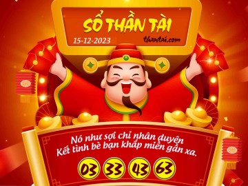 SỔ THẦN TÀI 15/12/2023