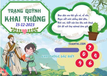 Trạng Quỳnh Khai Thông 15/12/2023