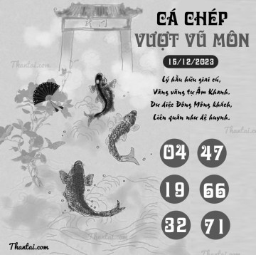 CÁ CHÉP VƯỢT VŨ MÔN 15/12/2023