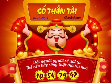 SỔ THẦN TÀI 16/12/2023