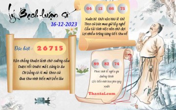 Lý Bạch Luận Số 16/12/2023