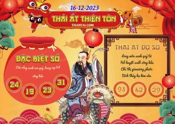 Thái Ất Thiên Tôn 16/12/2023