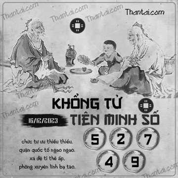 KHỔNG TỬ TIÊN MINH SỐ 16/12/2023