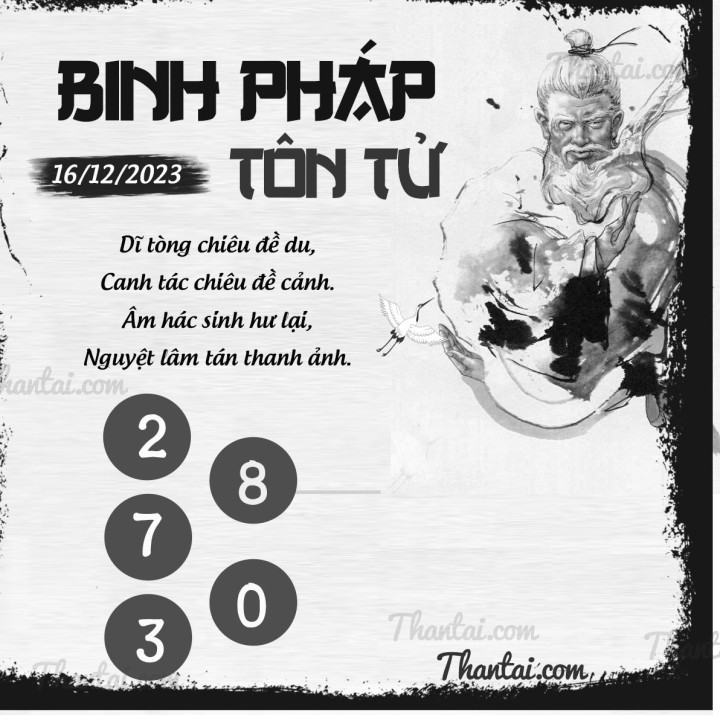BINH PHÁP TÔN TỬ 01/12/2023