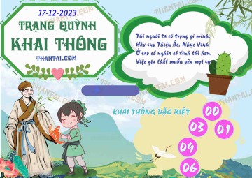 Trạng Quỳnh Khai Thông 17/12/2023