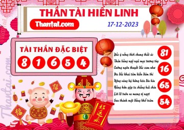 THẦN TÀI HIỂN LINH 17/12/2023